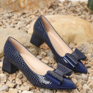 Chaussure à talon bleue-marin